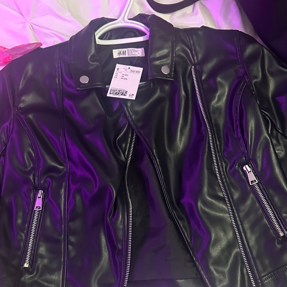 H&M Shiny Black Biker Jacket